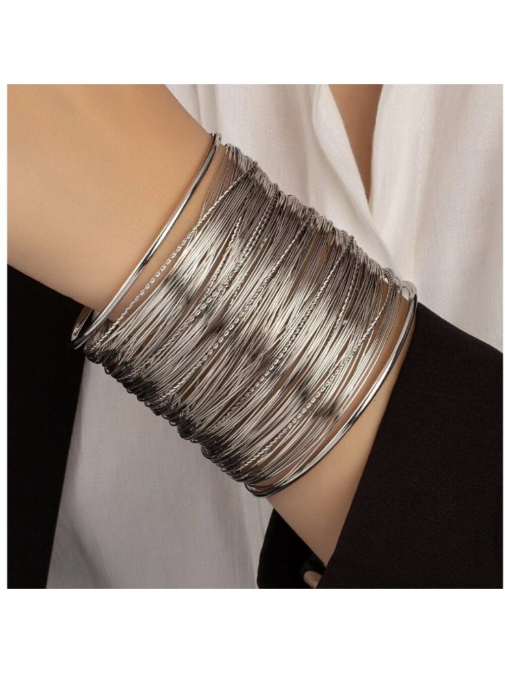 Silver Minimalist Cuff Bangle